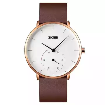 Jam Tangan Pria Analog Leather Original SKMEI 9213CS Rose