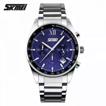 Jam Tangan Pria Analog Stainless Original SKMEI 9096CS