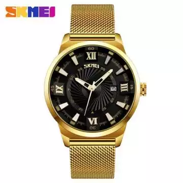 Jam Tangan Pria Analog Stainless Original SKMEI 9166CS