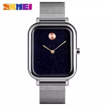 Jam Tangan Pria Analog Stainless Original SKMEI 9187CS Silver