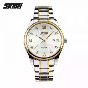 Jam Tangan Pria Analog Stainless Original SKMEI 9101CS
