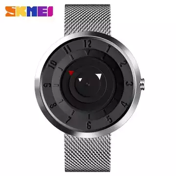 Jam Tangan Pria Analog Stainless Original SKMEI 9174CS Silver
