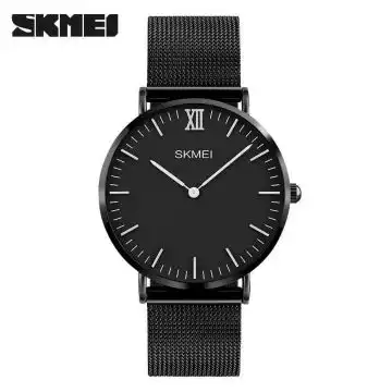 Jam Tangan Pria Analog Milanese Stainless Original SKMEI 1182 Hitam