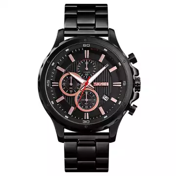 Jam Tangan Pria Analog Stainless Original SKMEI 1551CS Rose