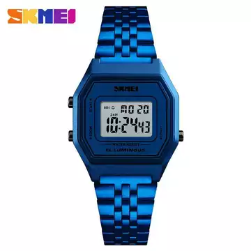 Jam Tangan Pria Digital Stainless Original SKMEI DG1345 Biru