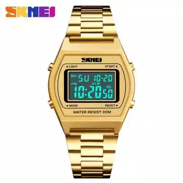 Jam Tangan Pria Digital Original SKMEI DG1328 Gold