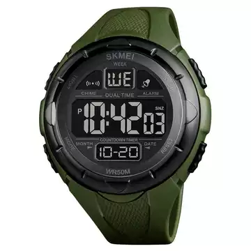 Jam Tangan Pria Digital Original SKMEI DG1656 Hijau