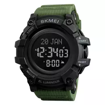 Jam Tangan Pria Digital Kiblat Original SKMEI DG1680 Army