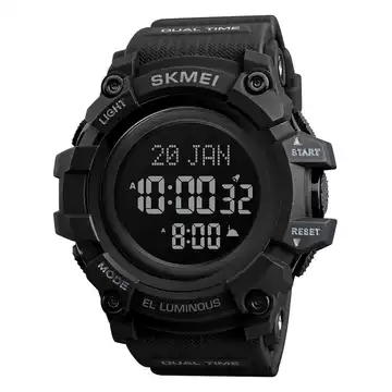 Jam Tangan Pria Digital Kiblat Original SKMEI DG1680 Hitam