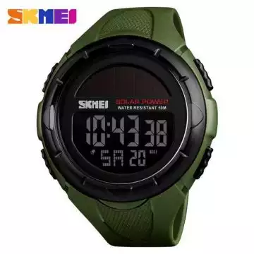 Jam Tangan Pria Digital Solar Original SKMEI DG1405 Hijau