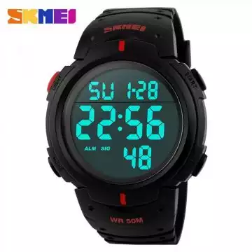 Jam Tangan Pria Digital Original SKMEI DG1068 Merah