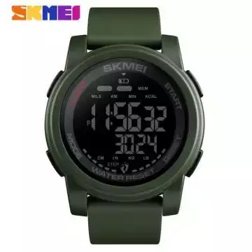 Jam Tangan Pria Digital Pedometer Original SKMEI DG1469 Army