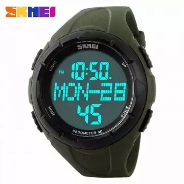 Jam Tangan Pria SKMEI Digital S-Shock Pedometer Sport Original DG1122S Army