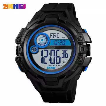 Jam Tangan Pria Digital Pedometer Original SKMEI DG1447 Biru