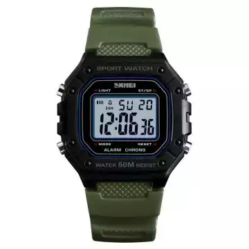 Jam Tangan Pria Digital Original SKMEI DG1496 Army