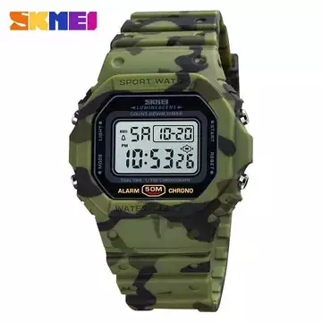 Jam Tangan Pria Digital Original SKMEI DG1628 Army