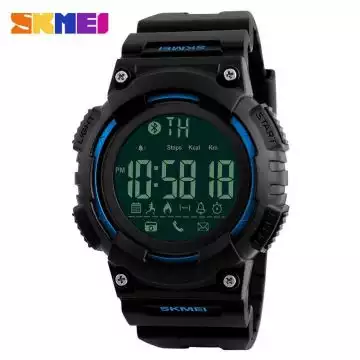 Jam Tangan Pria Smart Watch Bluetooth Original SKMEI 1256 Biru