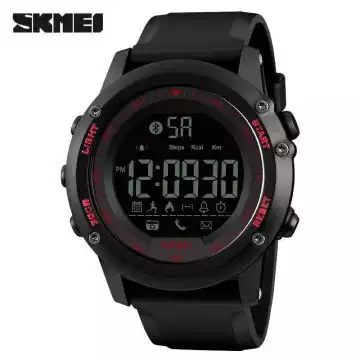 Jam Tangan Pria Smart Watch Bluetooth Original SKMEI 1321 Merah