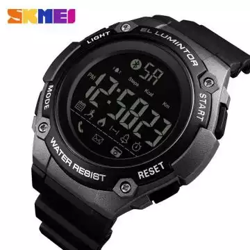 Jam Tangan Pria Smart Watch Bluetooth Original SKMEI 1347 Titanium