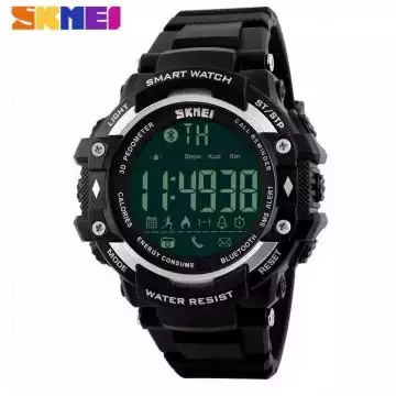 Jam Tangan Pria Smart Watch Bluetooth Original SKMEI DG1226 Silver