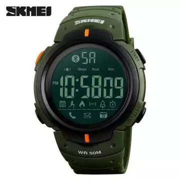 Jam Tangan Pria Smart Watch Bluetooth Original SKMEI DG1301 Hijau