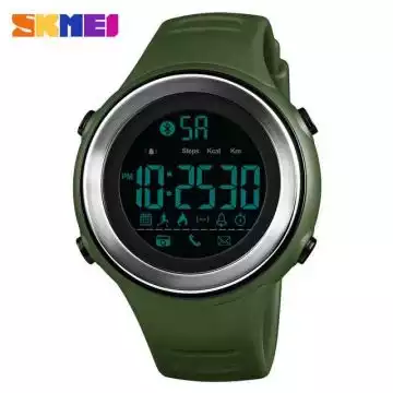 Jam Tangan Pria Smart Watch Bluetooth Original SKMEI DG1396 Hijau