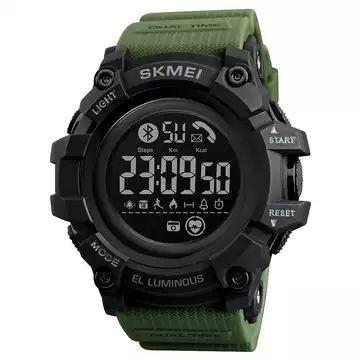 Jam Tangan Pria Smart Watch Bluetooth Original SKMEI DG1643 Army