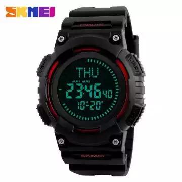 Jam Tangan Pria Digital Compass Original SKMEI 1259 Merah
