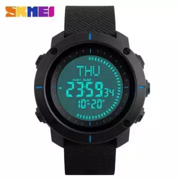 Jam Tangan Pria Digital Compass Original SKMEI DG1216CM Biru