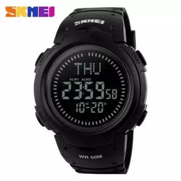 Jam Tangan Pria Digital Compass Original SKMEI DG1231CM Hitam