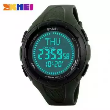 Jam Tangan Pria Digital Compass Original SKMEI DG1232 Army