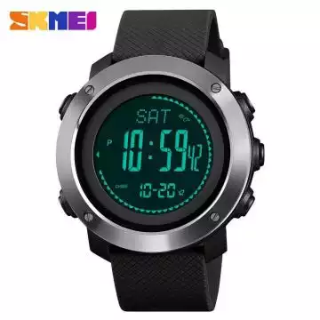 Jam Tangan Pria Digital Compass Pedometer Original SKMEI DG1418