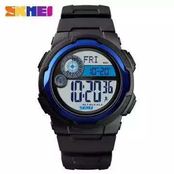 Jam Tangan Pria Digital Compass Pedometer Original SKMEI DG1424 Biru
