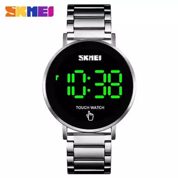 Jam Tangan Pria Digital Touch Original SKMEI DG1550 Silver