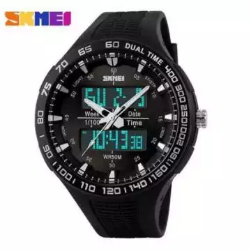 Jam Tangan Pria Dual Time Original SKMEI AD1066