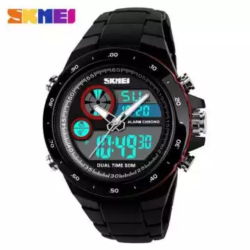 Jam Tangan Pria Dual Time Original SKMEI AD1429 Merah