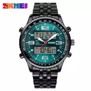 Jam Tangan Pria Dual Time Original SKMEI AD1032 Hijau