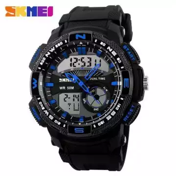 Jam Tangan Pria Dual Time Original SKMEI AD1109 Biru