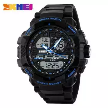 Jam Tangan Pria Dual Time Original SKMEI AD1164 Biru
