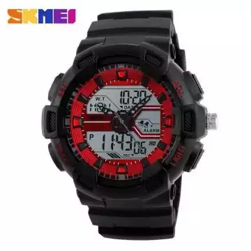 Jam Tangan Pria Dual Time Original SKMEI 1189 Merah