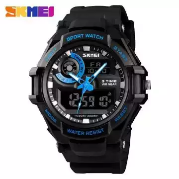 Jam Tangan Pria Dual Time Original SKMEI AD1357 Biru