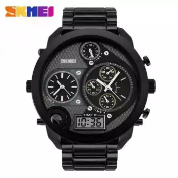 Jam Tangan Pria Dual Time Jumbo Original SKMEI AD1170