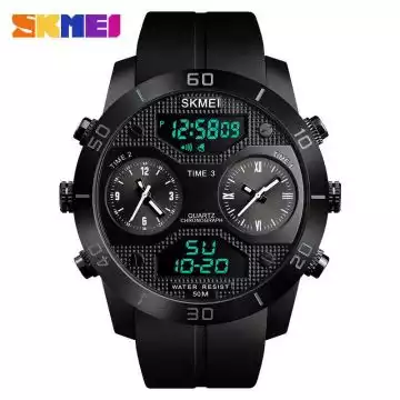 Jam Tangan Pria Dual Time Jumbo Original SKMEI AD1355