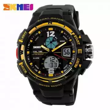 Jam Tangan Pria Dual Time Original SKMEI AD1148 Emas