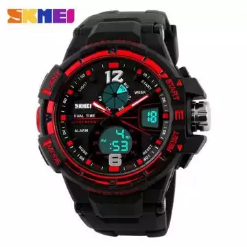 Jam Tangan Pria Dual Time Original SKMEI AD1148 Merah