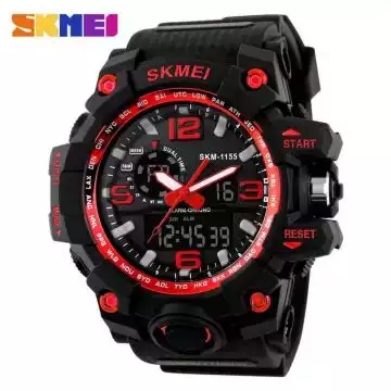 Jam Tangan Pria Dual Time Original SKMEI AD1155 Merah