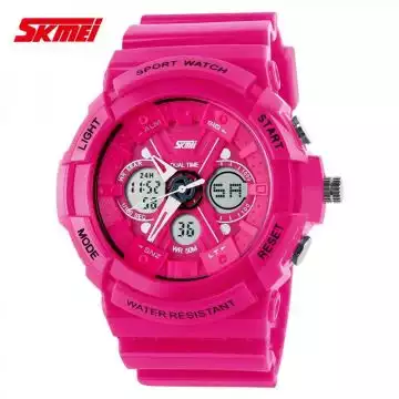 Jam Tangan Pria Dual Time Original SKMEI AD0966 Pink