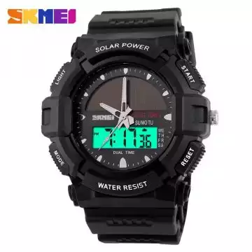 Jam Tangan Pria Dual Time Solar Original SKMEI AD1050E