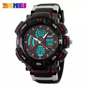 Jam Tangan Pria Dual Time Original SKMEI AD1211 Merah