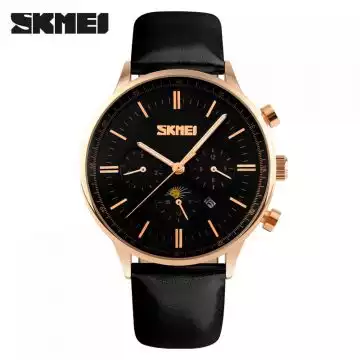 Jam Tangan Pria Original Analog Leather SKMEI 9117CL